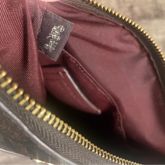 Coach Rowan File Bag - Signature Brown and Red Crossbody - Picture 8 of 15